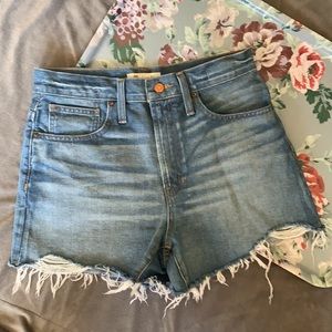 Madewell the Perfect Jean denim cut off shorts 27
